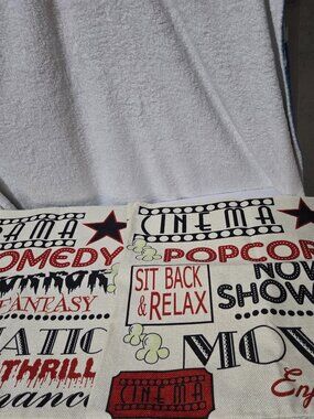 Movie themed throw pillow covers